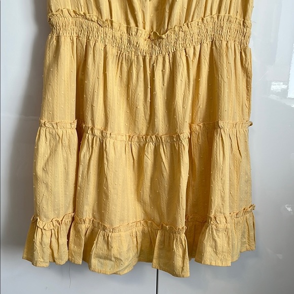 Sweet Wanderer Sunny Yellow Cotton Ruffle Dress Lined, Size XL - Picture 6 of 10